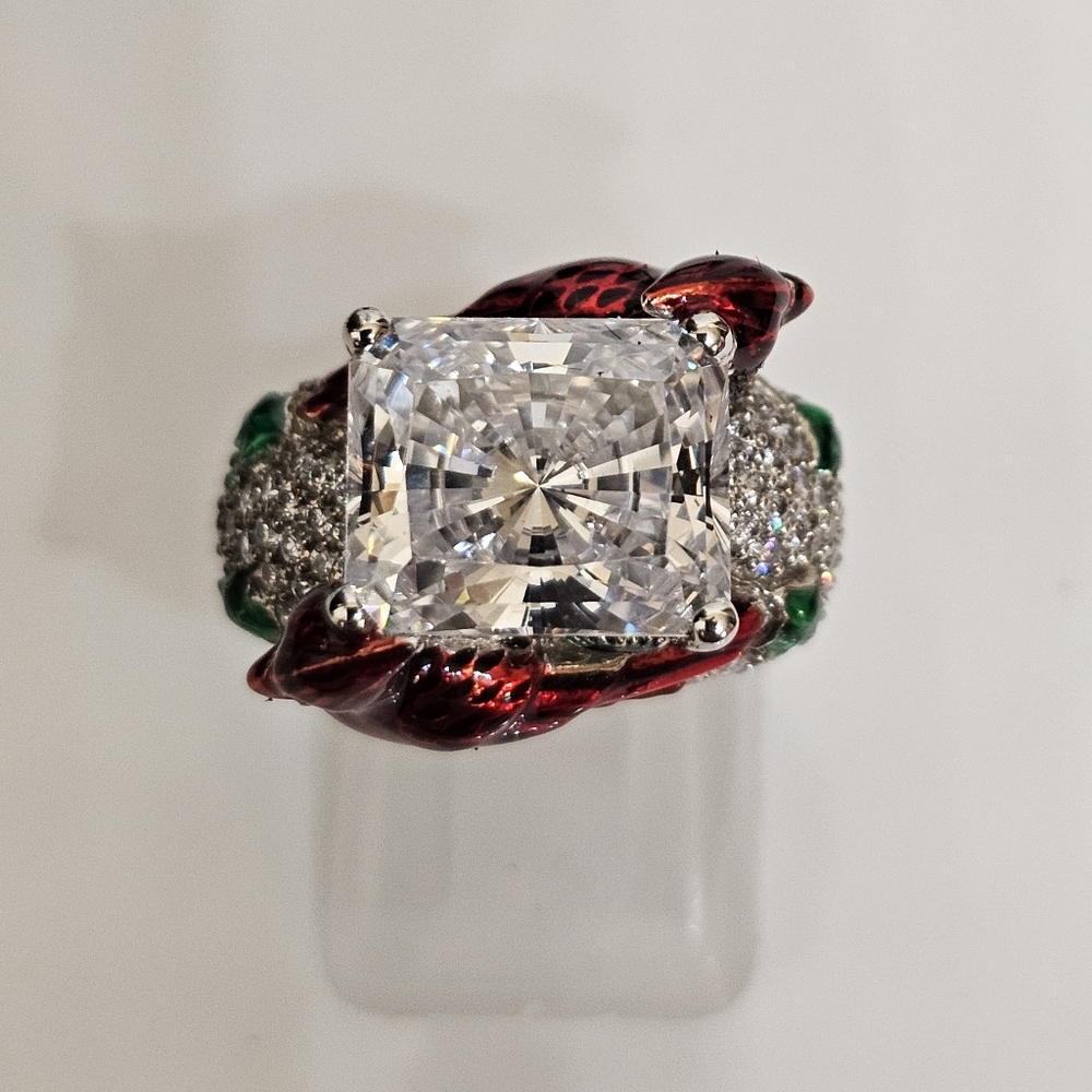 Rare VW 5 Carat Absolute Gemstone Cardinal Ring Sterling Silver Size 5! - Picture 8 of 10